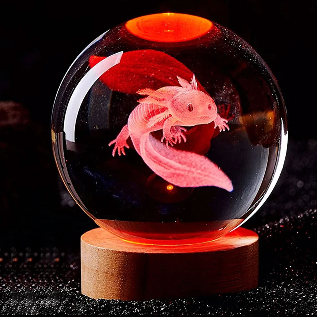 Enchanting Axolotl Crystal Ball Unique Night Light