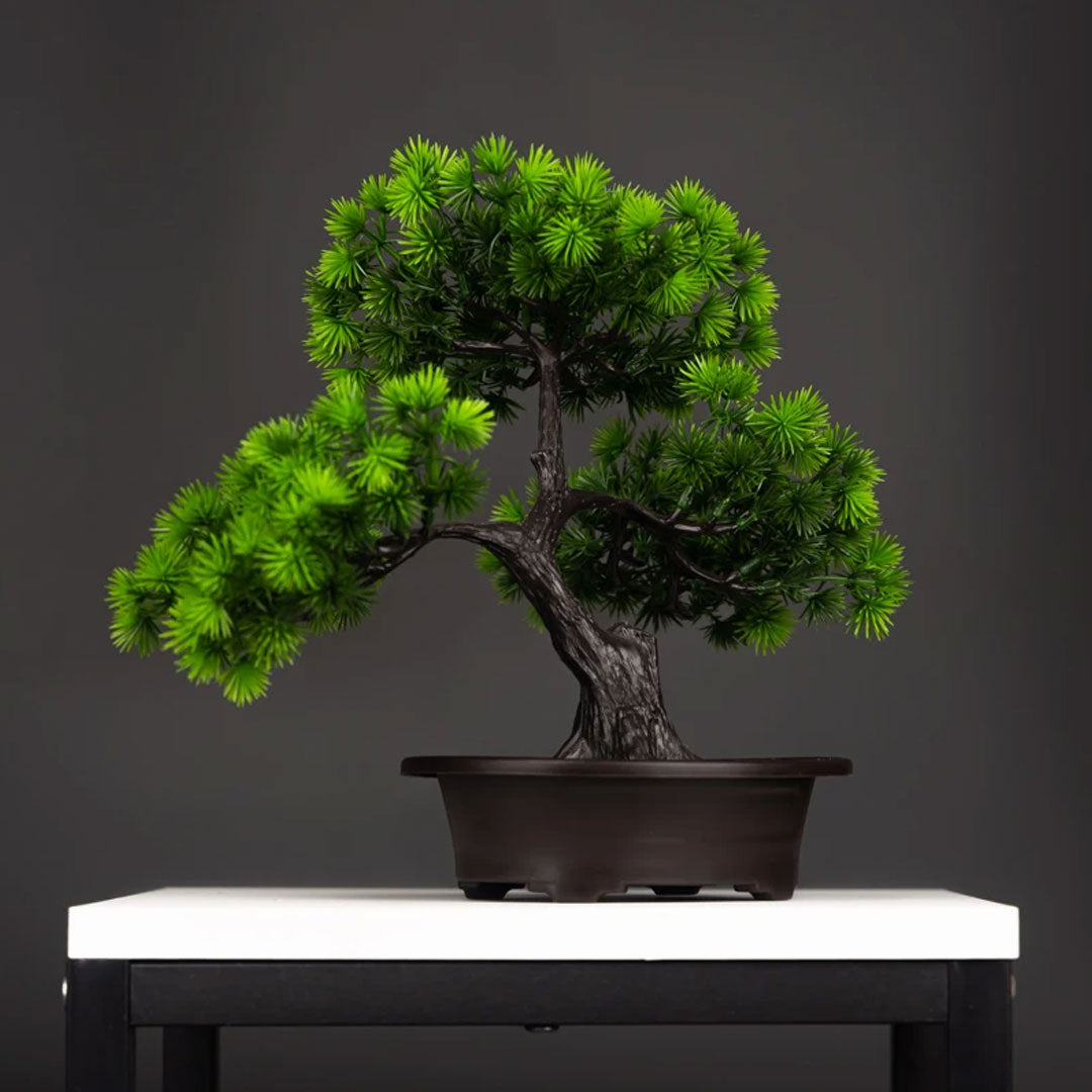 Natural Charm Artificial Pine Bonsai for Desktop Decor