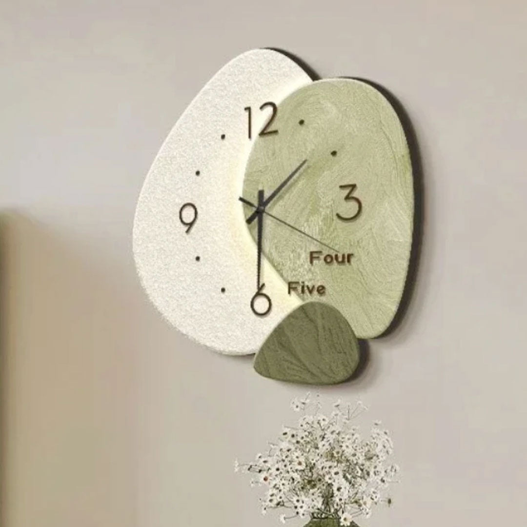 Cream Elegance Creative Wall Clock for Living Room