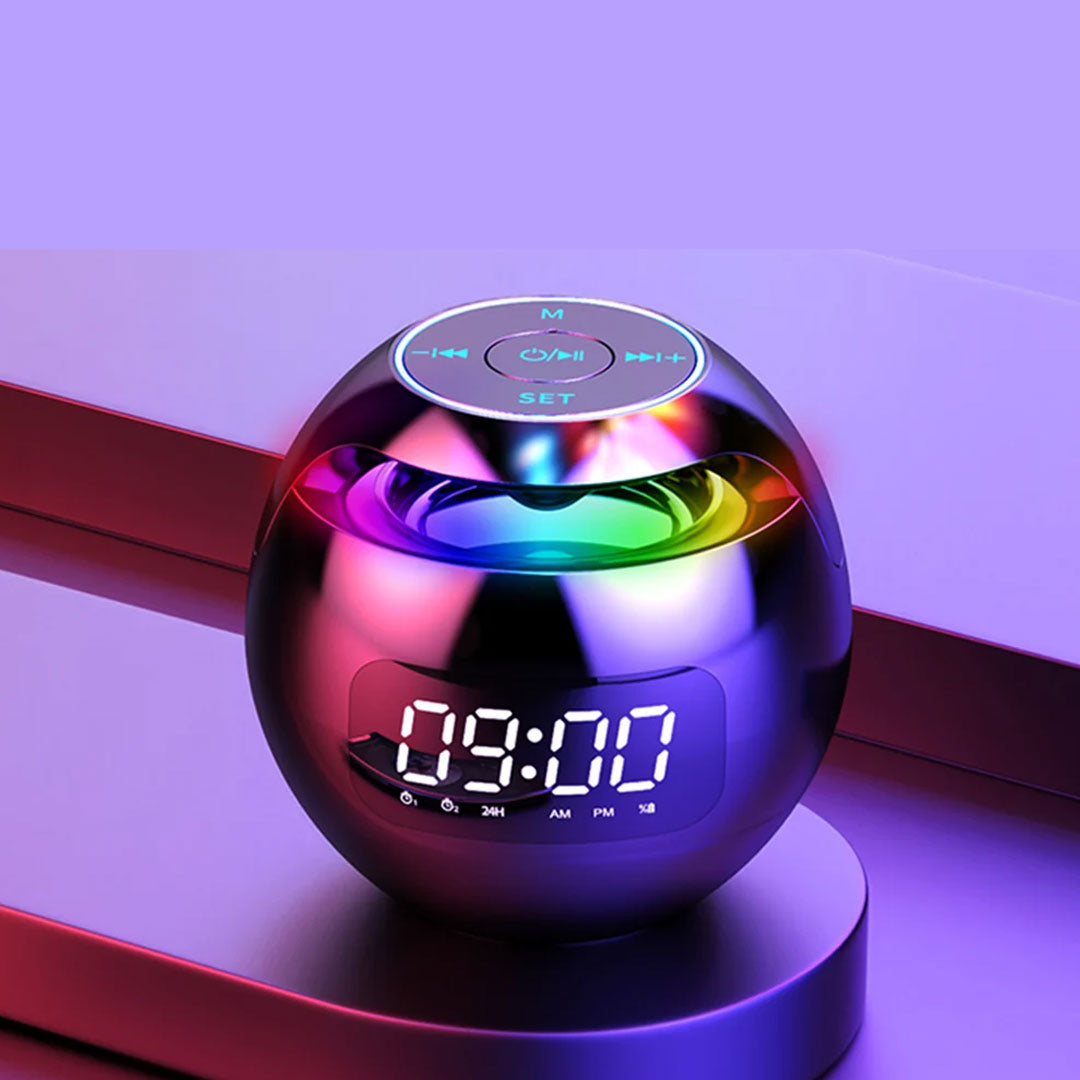 Portable Bluetooth 5.0 Speaker with LED Alarm Clock