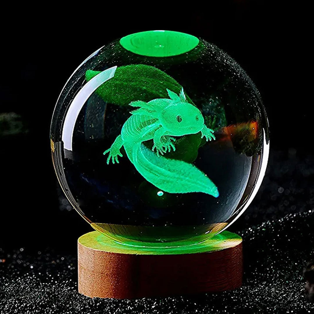 Enchanting Axolotl Crystal Ball Unique Night Light