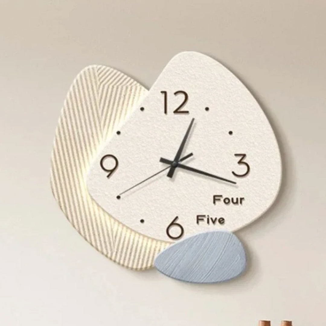 Cream Elegance Creative Wall Clock for Living Room