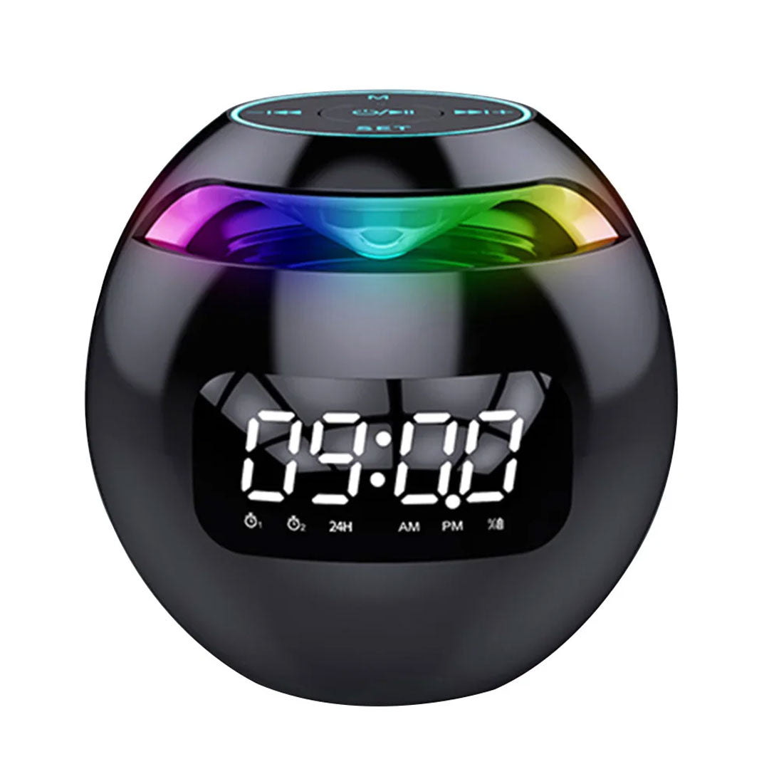 Portable Bluetooth 5.0 Speaker with LED Alarm Clock