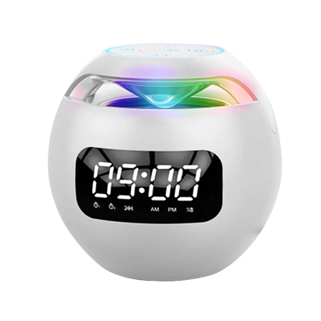 Portable Bluetooth 5.0 Speaker with LED Alarm Clock