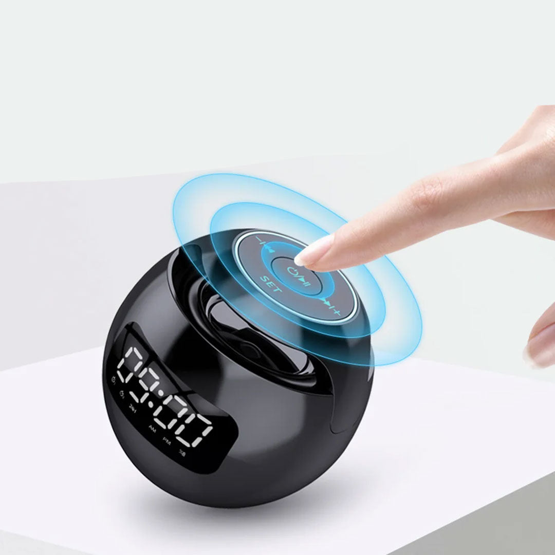 Portable Bluetooth 5.0 Speaker with LED Alarm Clock