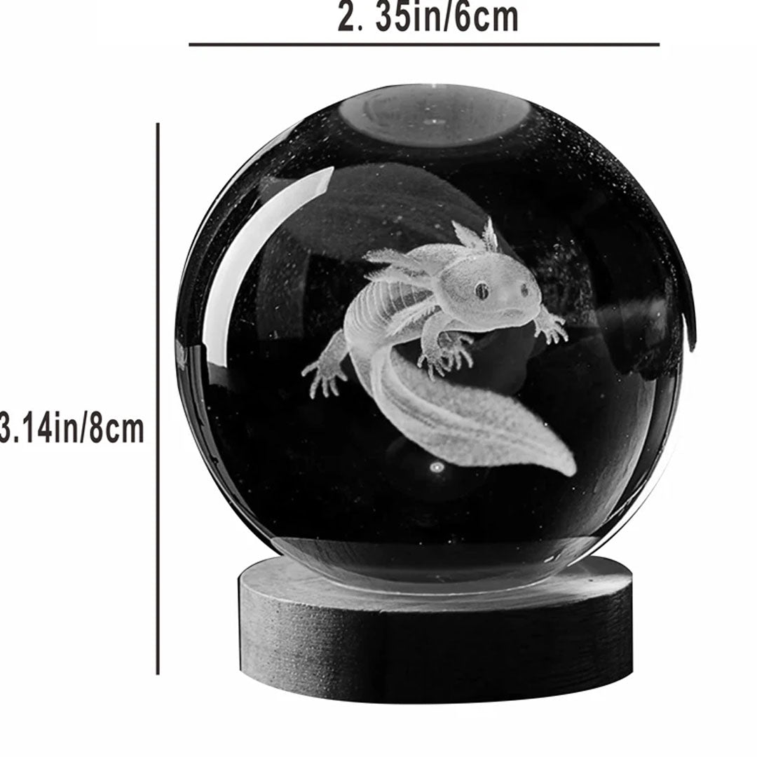 Enchanting Axolotl Crystal Ball Unique Night Light