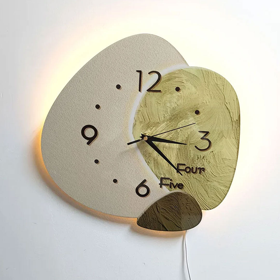 Cream Elegance Creative Wall Clock for Living Room