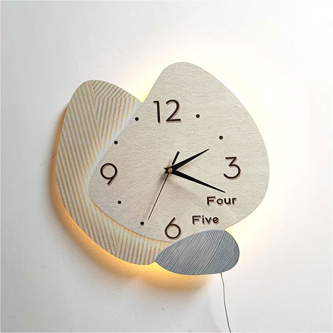 Cream Elegance Creative Wall Clock for Living Room