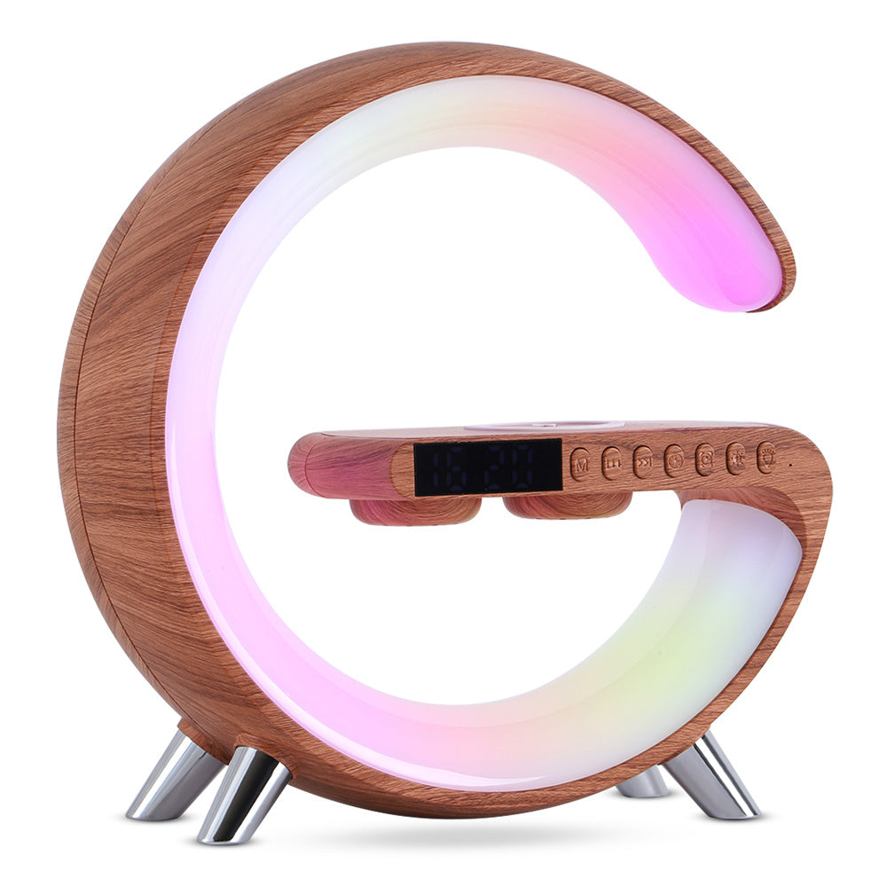 Intelligent G-Shaped LED Lamp Bluetooth Speaker Wireless Charger