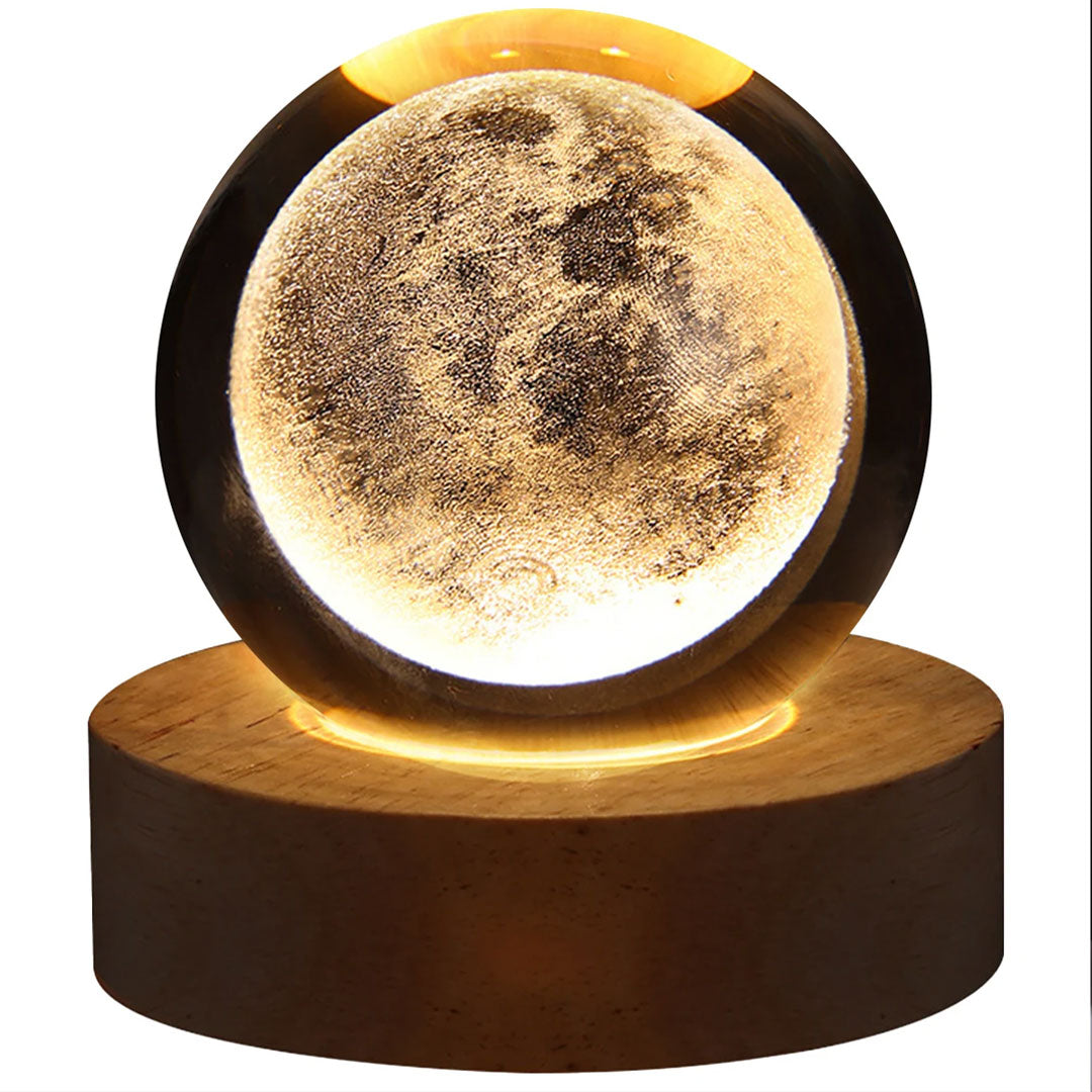 Galactic Glow USB LED Night Light with Crystal Ball