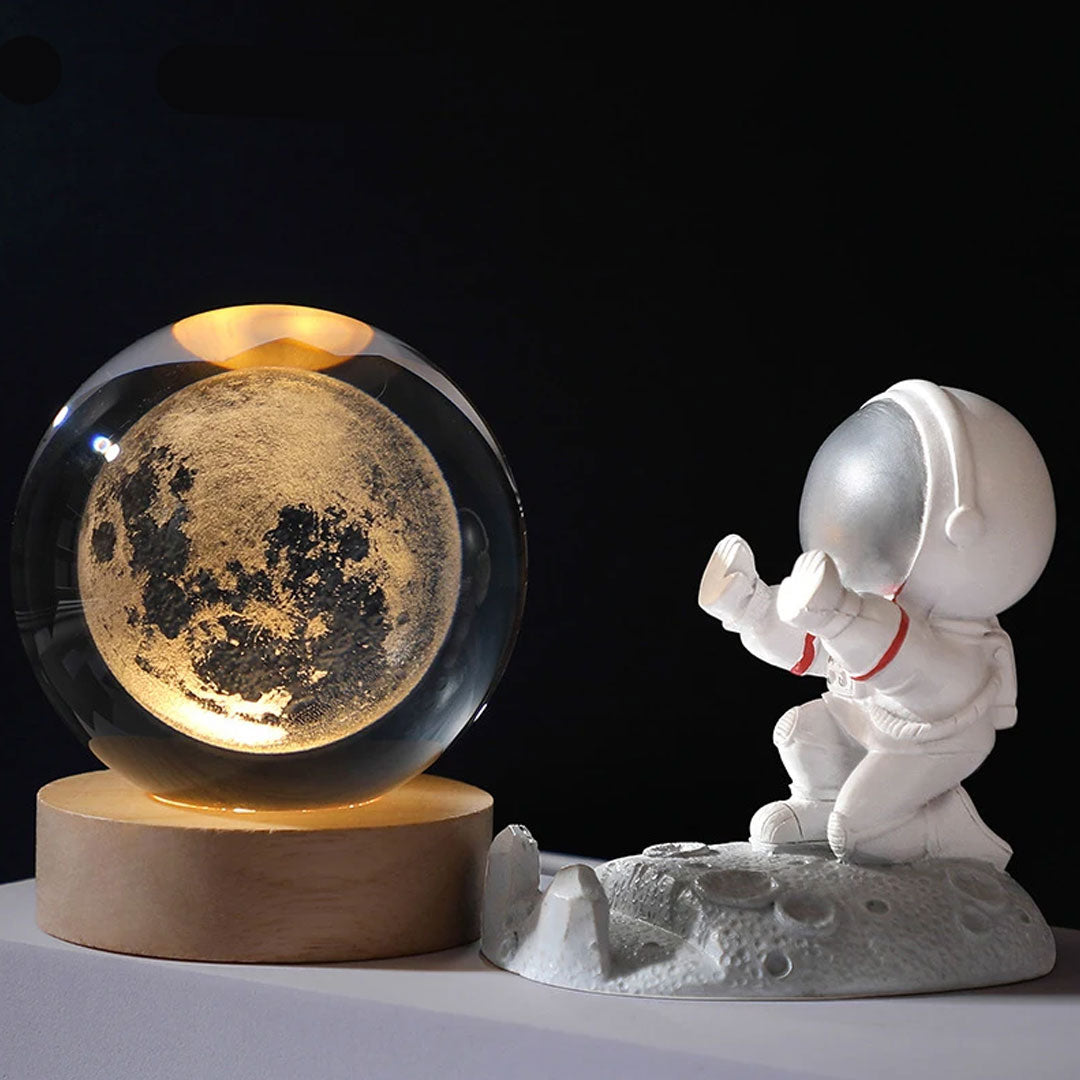 Galactic Glow USB LED Night Light with Crystal Ball