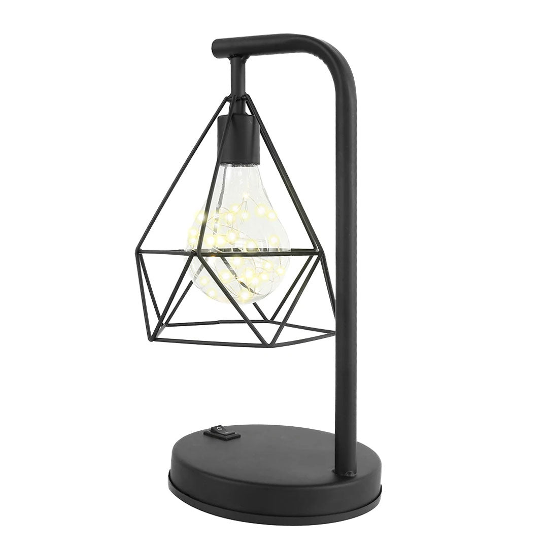 Timeless Elegance Retro Black Geometric Table Lamp