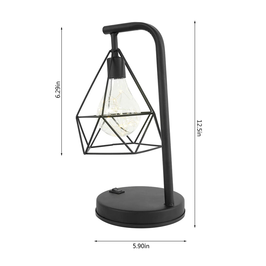 Timeless Elegance Retro Black Geometric Table Lamp