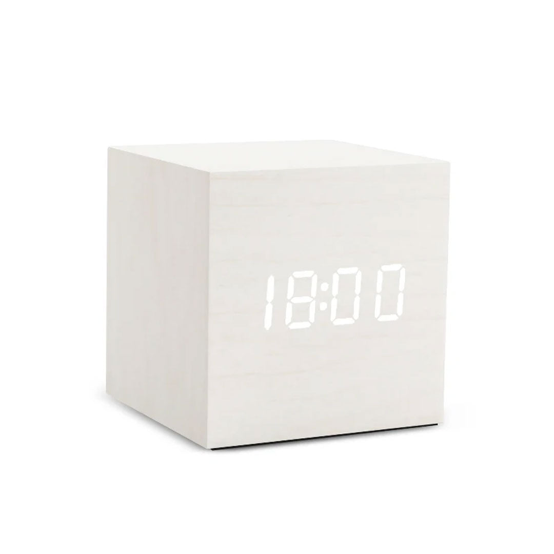 Wooden Digital Alarm Clock with Temperature Display