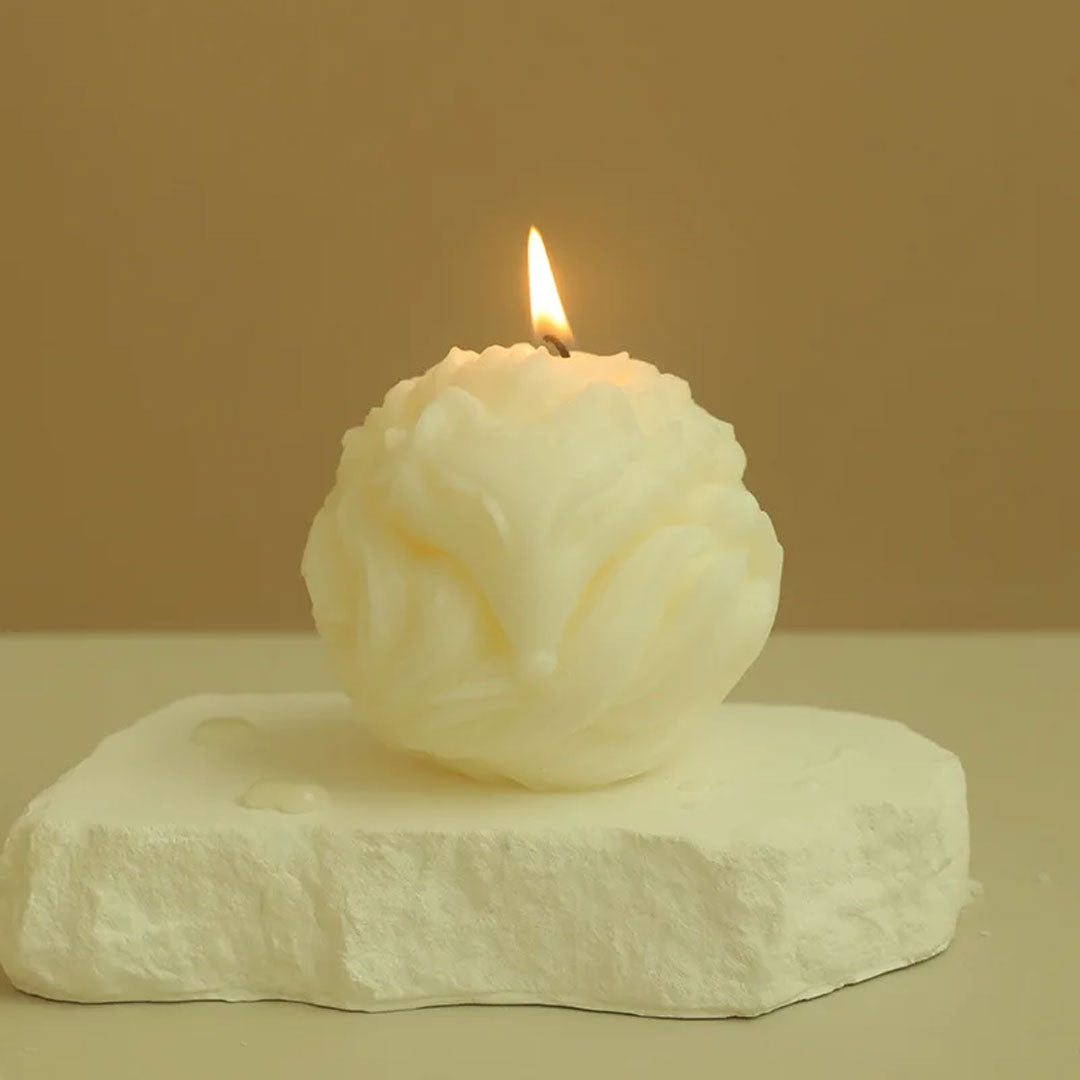 Decorative White Flowers Wedding Candles