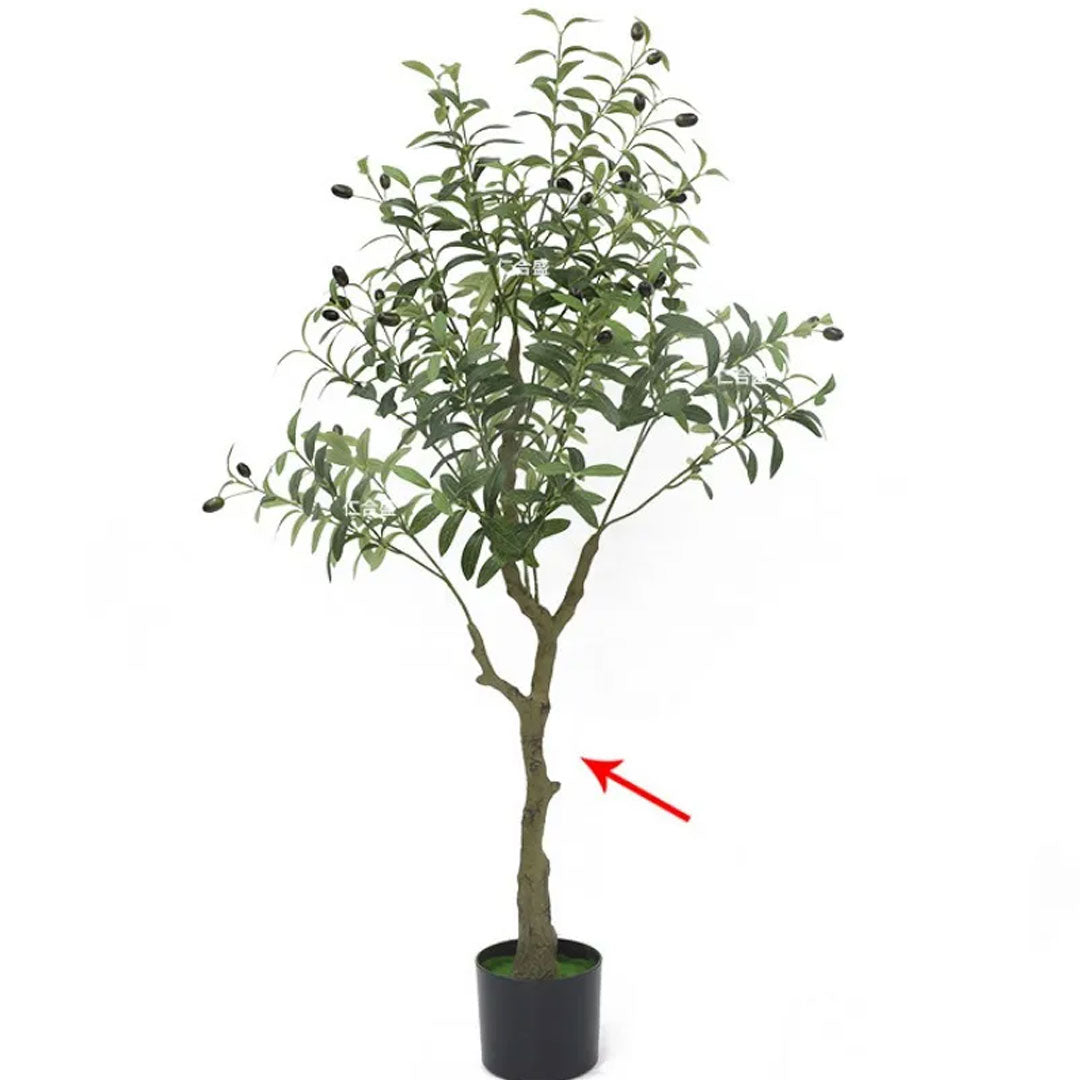 Indoor Outdoor Large Potted Artificial Olive Tree Decor