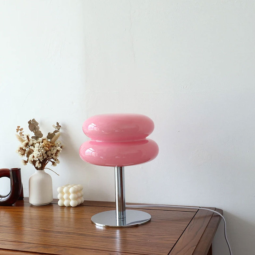 Trichromatic Dimming Macaron Glass Table Lamp