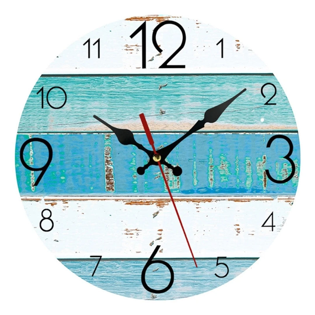 Vintage Digital Wooden Clock Hanging Ornament