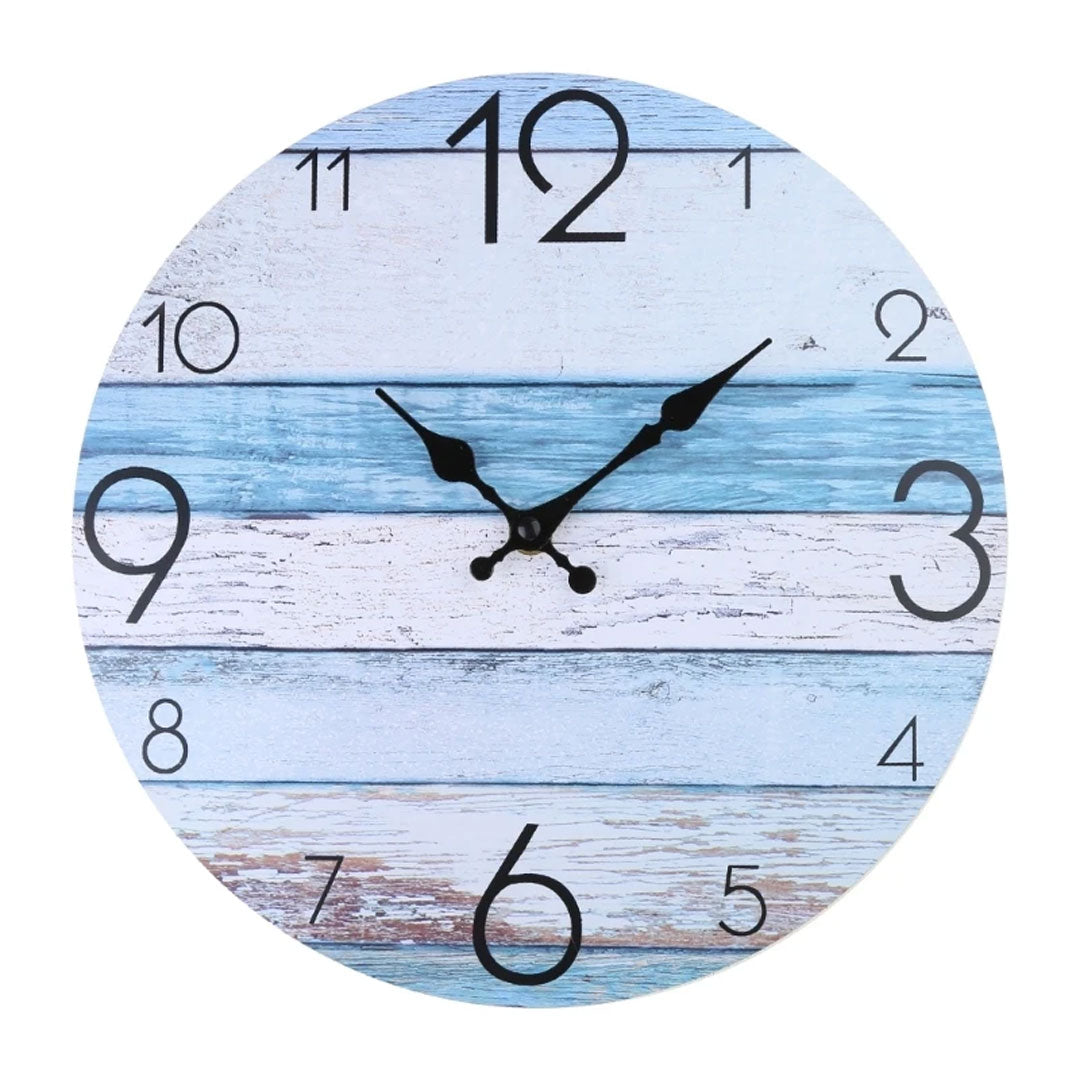 Vintage Digital Wooden Clock Hanging Ornament