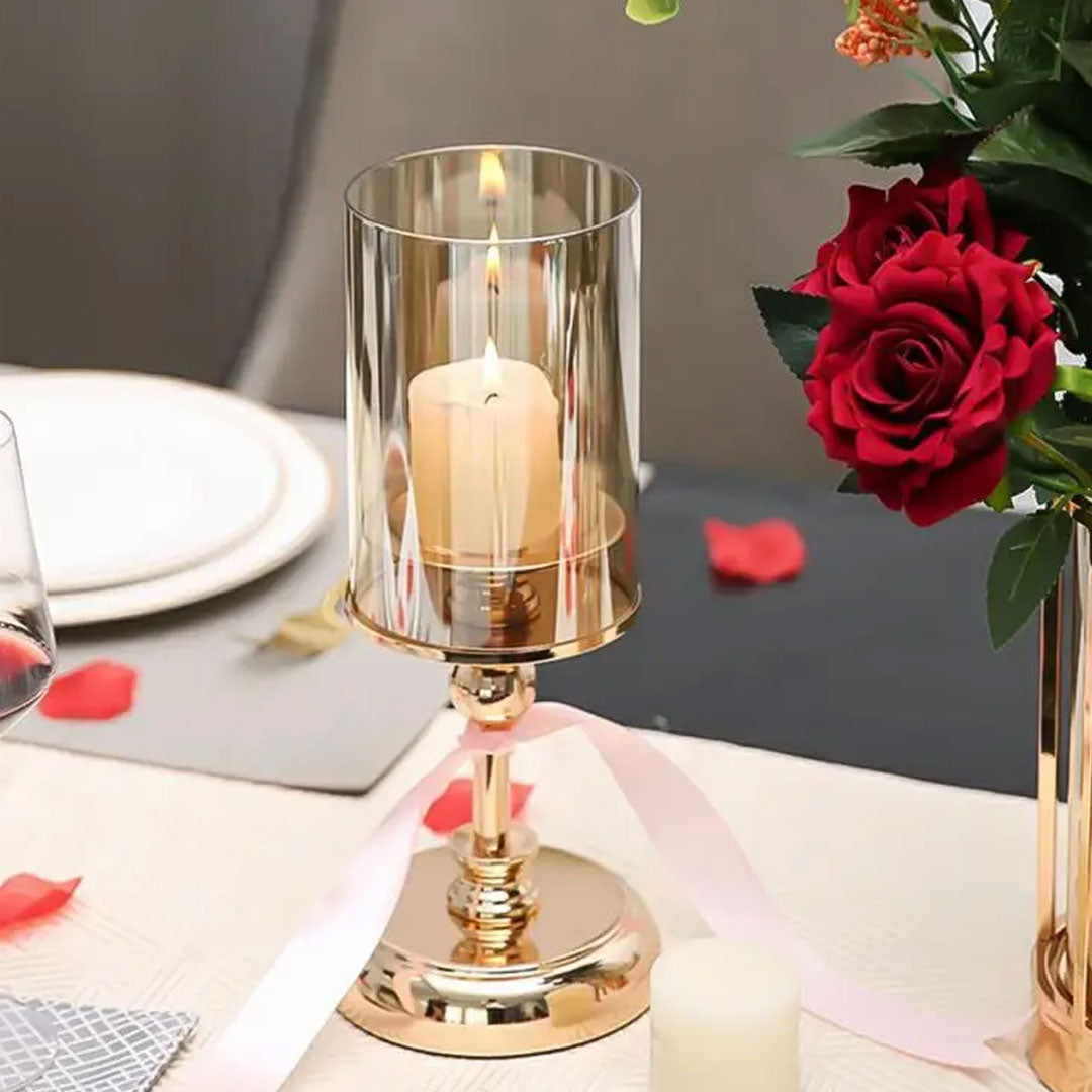 Luxury European Golden Candle Holder Decor