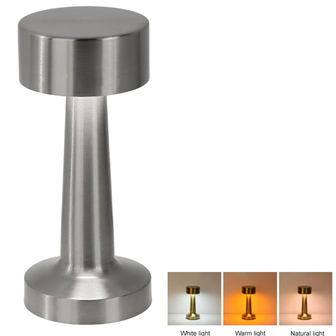 LED Rechargeable Retro Metal Touch Table Lamp