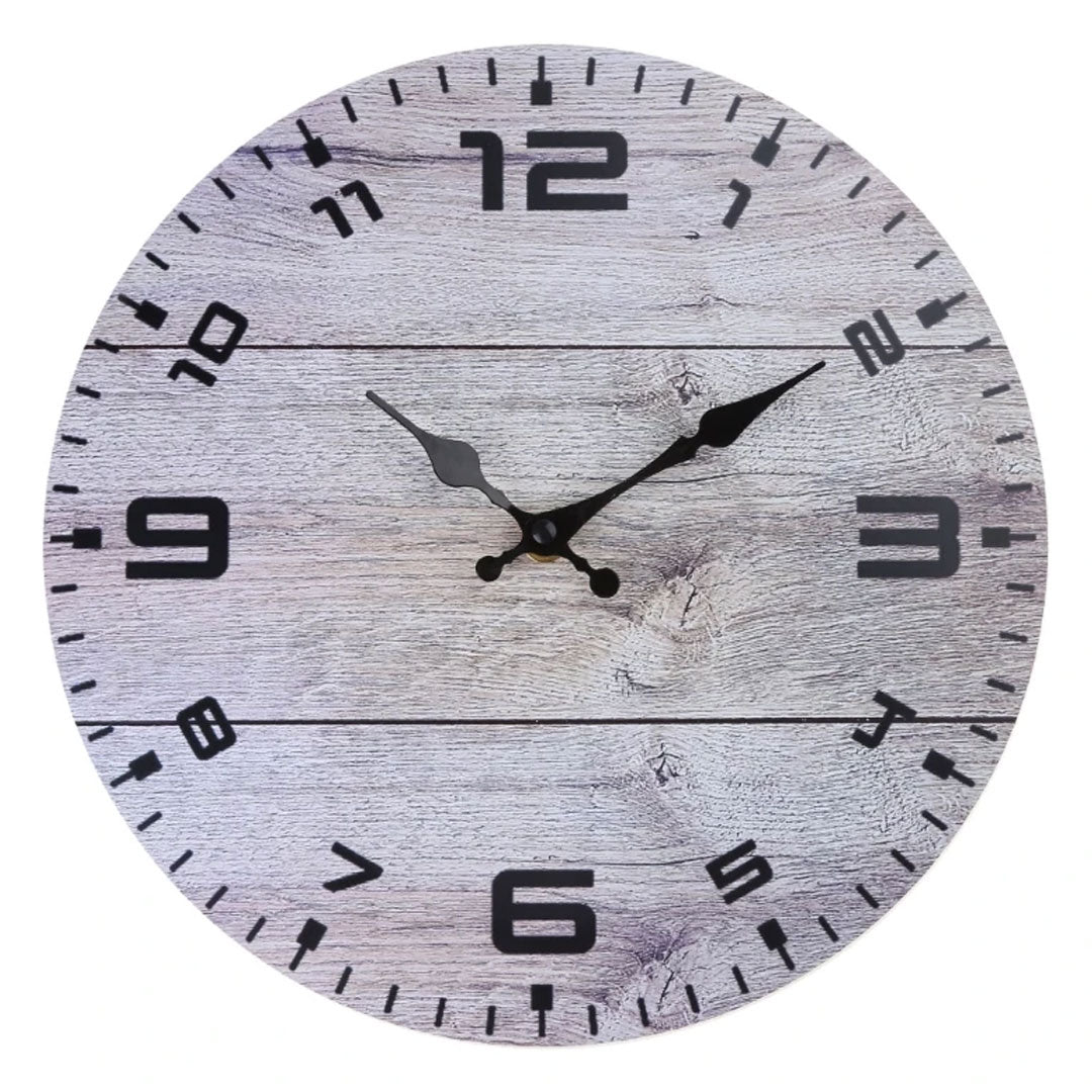 Vintage Digital Wooden Clock Hanging Ornament