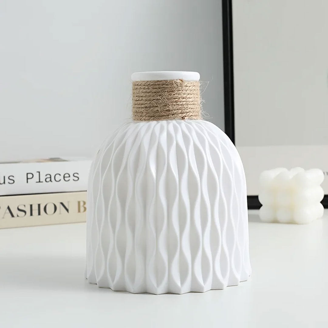 Modern Wave Water Ripple Plastic Vase for Chic Decor