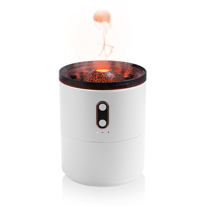 Volcanic Flame Aroma Diffuser USB Portable Jellyfish Humidifier Lamp