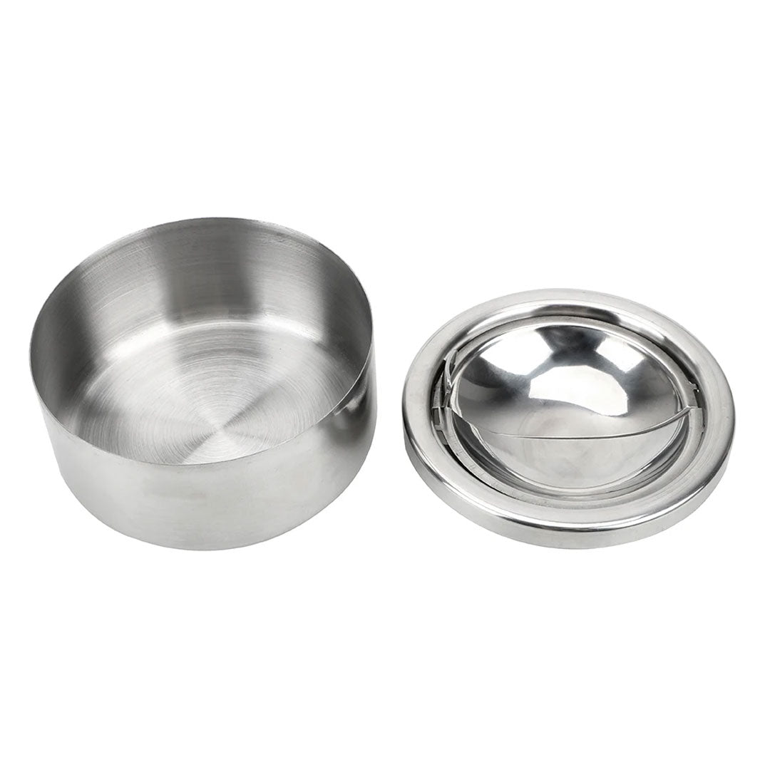 Stainless Steel Lidded Ashtray Cigarette Case