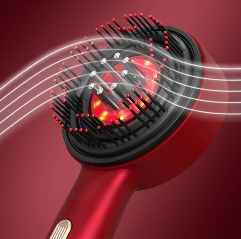 Electric Scalp Massage Comb with Red Light Anti-Slip Hair Care Tool