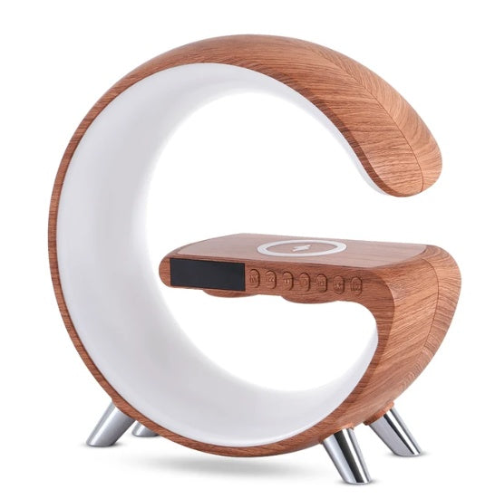 Intelligent G-Shaped LED Lamp Bluetooth Speaker Wireless Charger